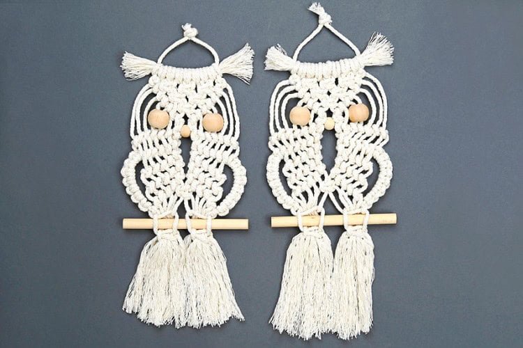 Owl macrame wall hanging