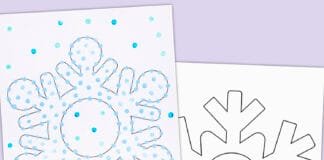 Easy Snowflake Dot Painting: Winter Craft