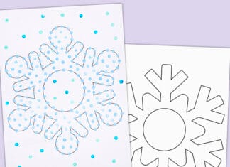 How to make Snowflake Dot Paintings