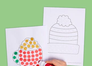 How to make Winter Dot Marker Painting