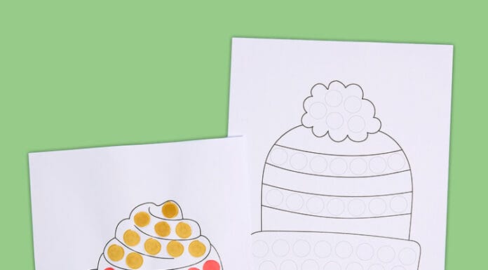 How to make Winter Dot Marker Painting