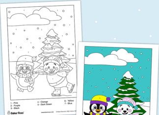 How to make Winter Scene Colour By Numbers