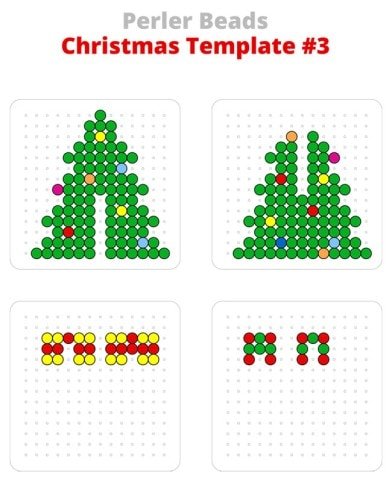 3D Christmas tree and 3D presents Christmas Perler beads