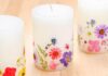 DIY Pressed Flower Candles