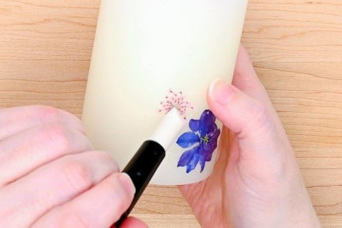 Pressed Flower Candles