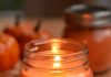 DIY Pumpkin Spice Candles: Easy Fall Scented Craft Glowing pumpkin spice candle
