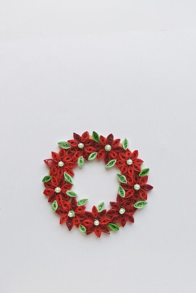 quilled wreath for christmas