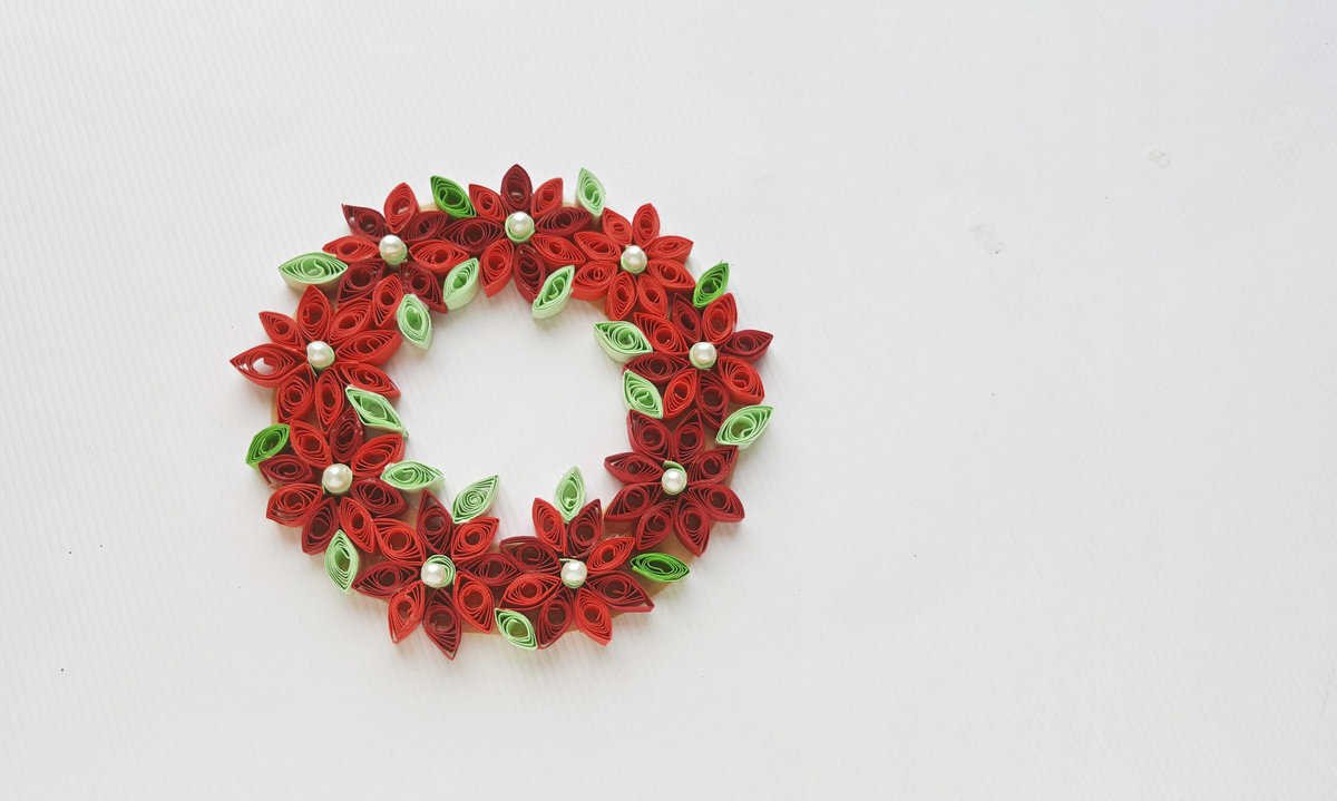 Quilled Wreath for christmas craft