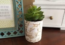 Birch Vases Made with Scrapbook Paper
