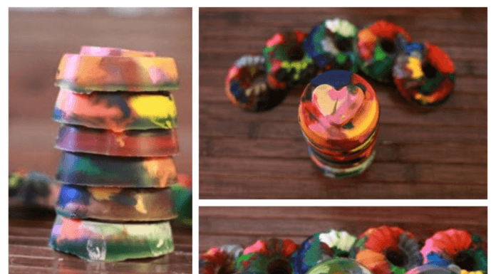 Recycle broken Crayons Craft- Shaped Crayons