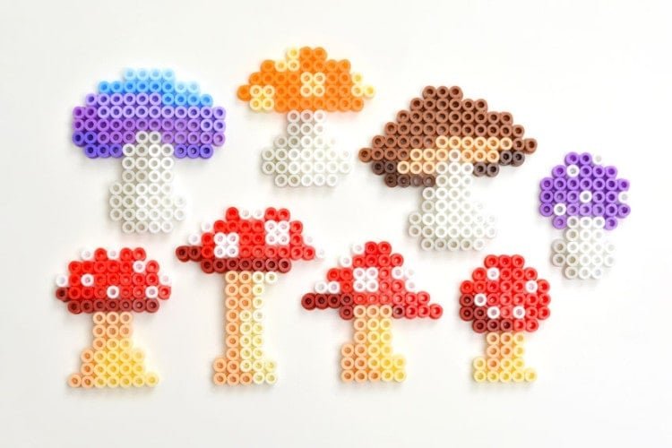 Small mushroom Perler bead patterns