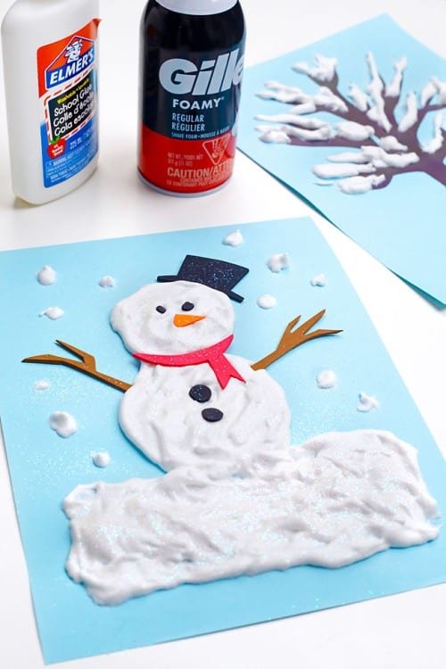 Winter Crafts for Toddlers - Snow Paint