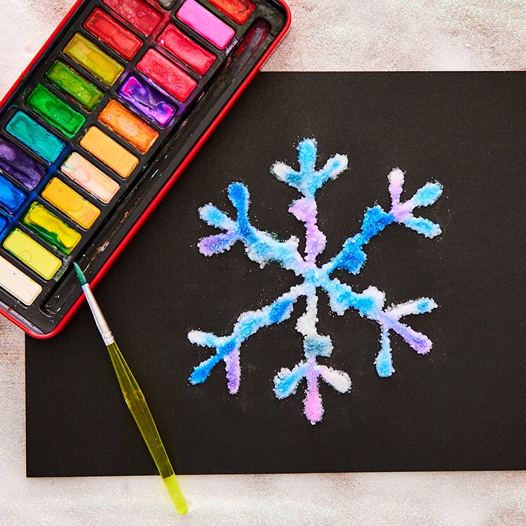 Salt Painting Snowflake