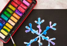 How to make Salt Painting Snowflake