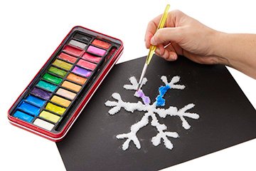 Salt Painting Snowflake