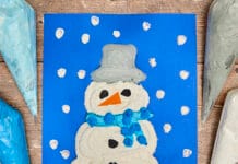 How to make Puffy Painting Snowman