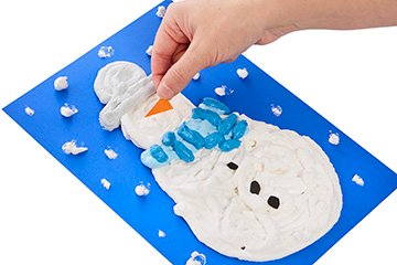 Puffy Painting Snowman