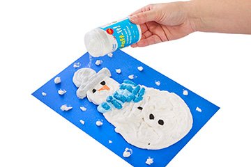 Puffy Painting Snowman