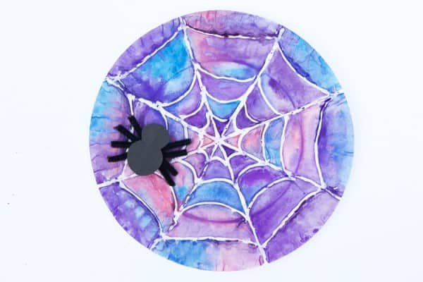 Watercolor spider web