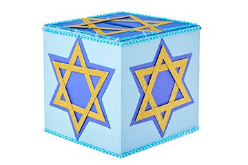 Star of David Wooden Tzedakah Box