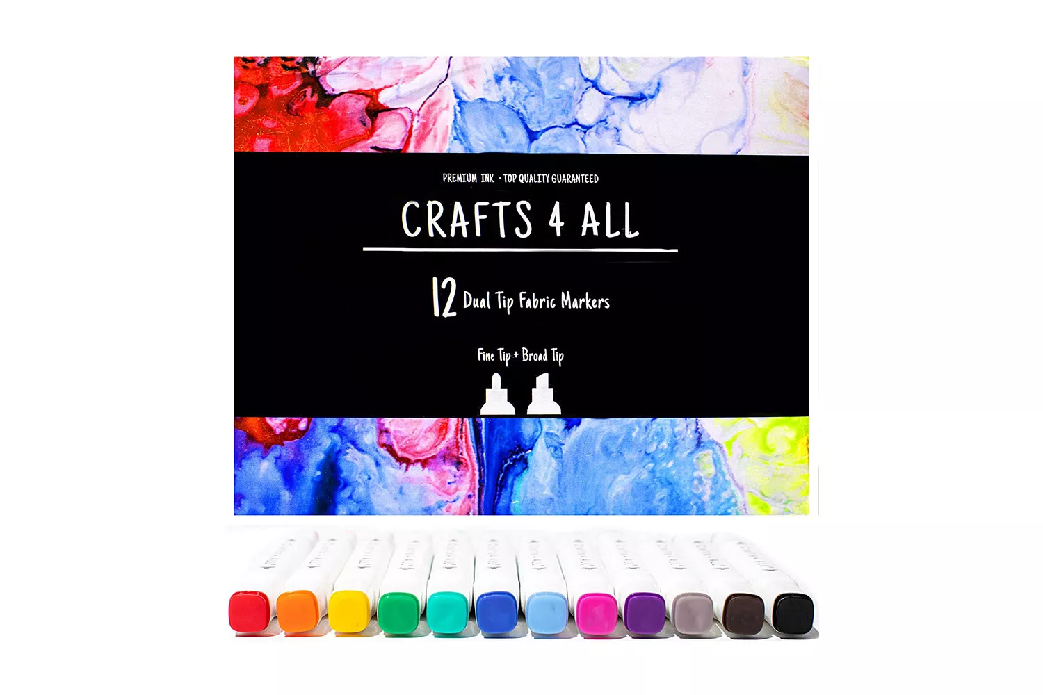 Crafts 4 All Dual-Tip Fabric Markers Pens