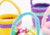 How to Crochet an Easter Basket: Step-by-Step Guide Crochet Easter basket filled with chocolate eggs
