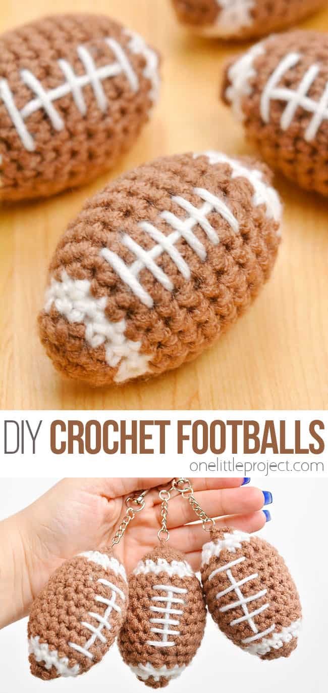 Free pattern for an easy crochet football