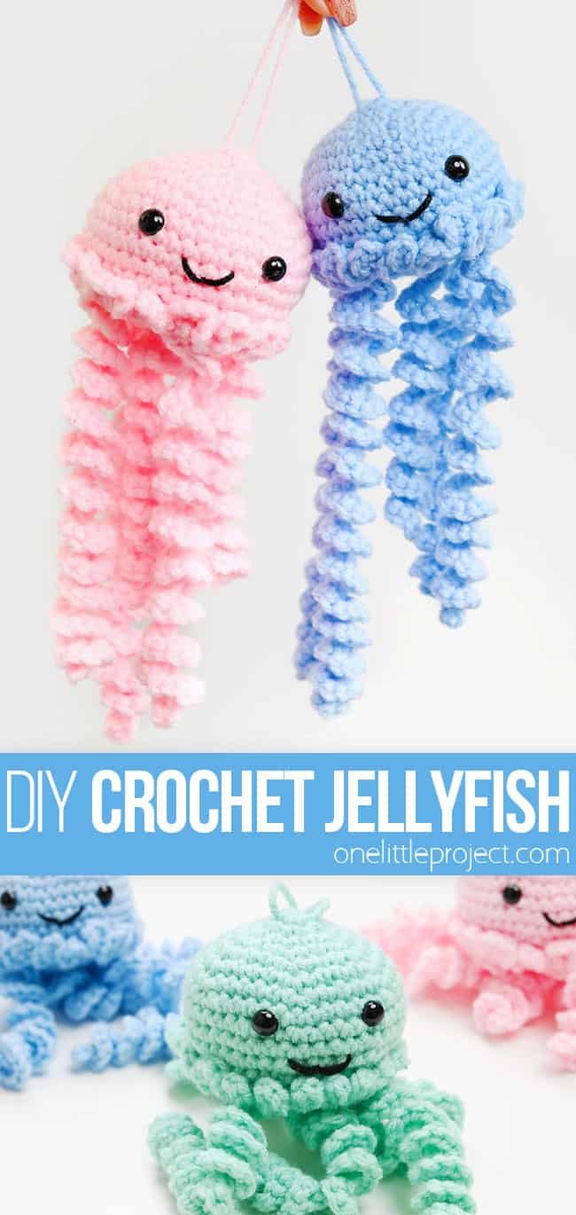 Free pattern to make a crocheted jellyfish