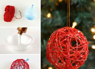 How to Make Glitter Ball Yarn Ornaments Using Balloons These glitter ball yarn ornaments using balloons are so PRETTY and they're so much fun to make! This is such a fun Christmas craft and a great way to make homemade Christmas ornaments. They look so sparkly and pretty on the Christmas tree! Make them in all your favourite festive colors!