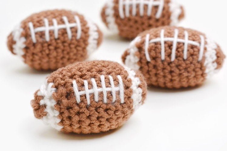 Free, printable crochet football pattern