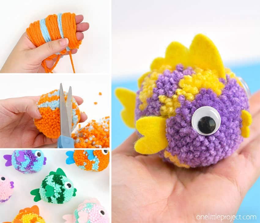 How to make a pom pom fish