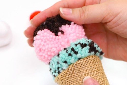 Pom Pom Ice Cream Cones