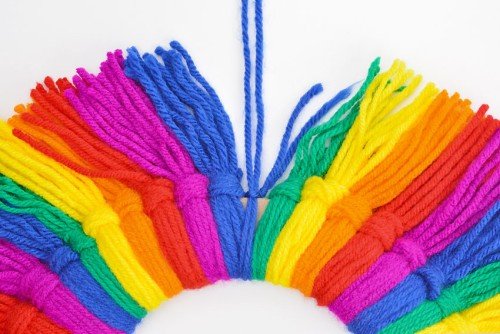 Rainbow Tassel Wreath