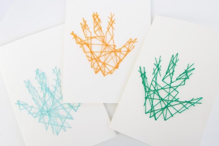 Handprint string art