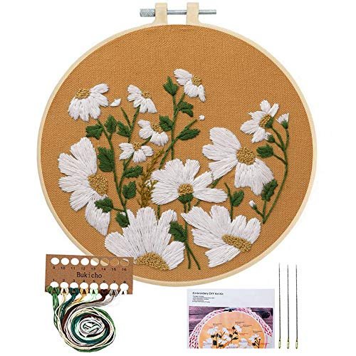 Floral Stamped Cross-Stitch Kit