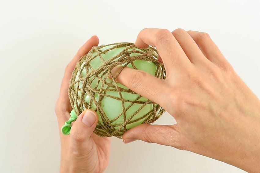 DIY Twine Ball Ornaments