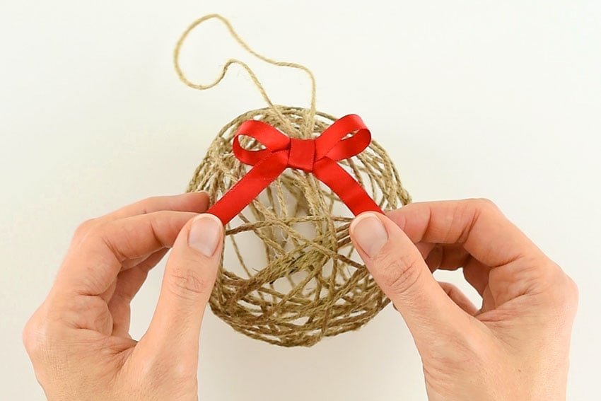 DIY Twine Ball Ornaments