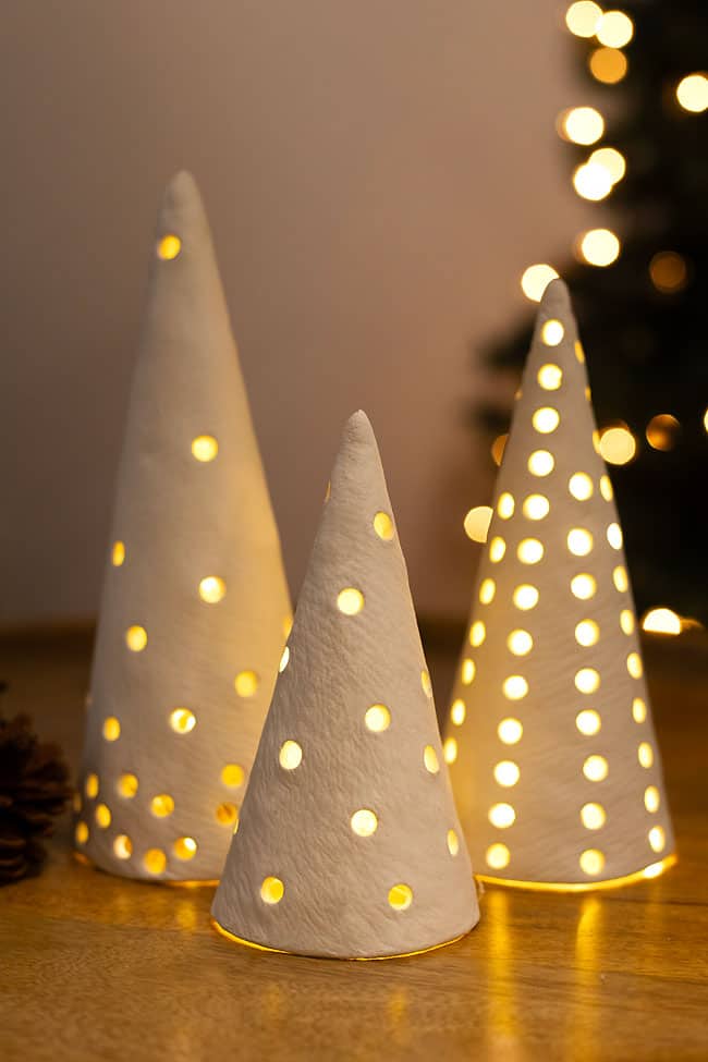 Air Dry Clay Christmas Tree Christmas trees made from air dry clay