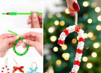 DIY Beaded Christmas Ornaments How to make bead Christmas ornaments