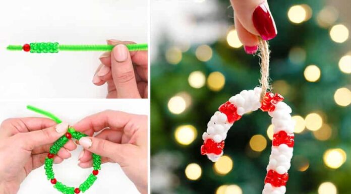 DIY Beaded Christmas Ornaments How to make bead Christmas ornaments