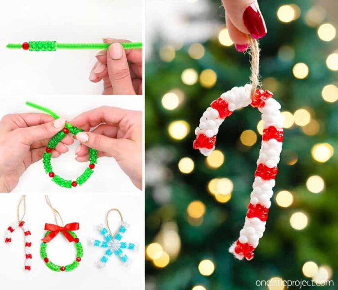 How to make bead Christmas ornaments