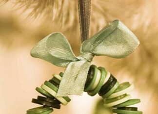 How to Make Cinnamon Ornaments 38 Handmade Christmas Ornaments - Button Wreath Ornament