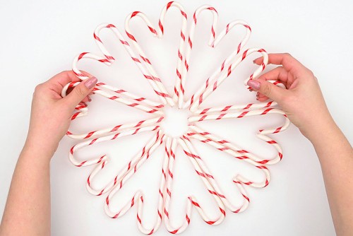 Candy Cane Wreath
