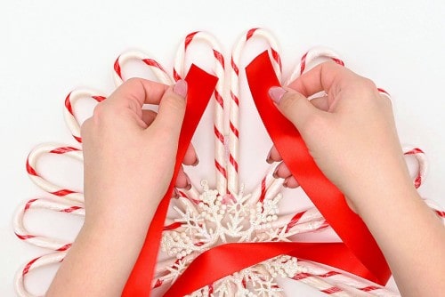 Candy Cane Wreath