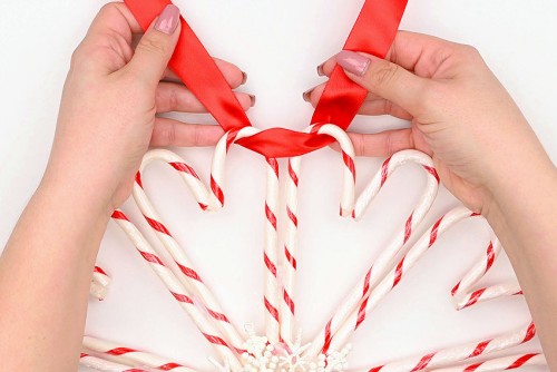 Candy Cane Wreath