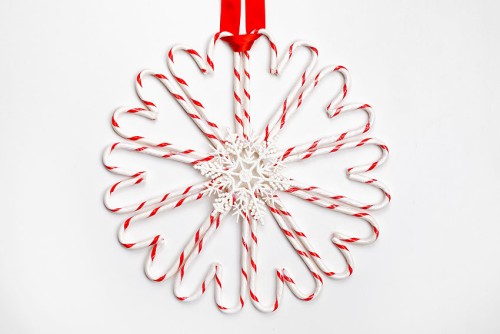 Candy Cane Wreath