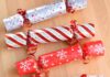 How to make Christmas Crackers DIY Christmas crackers on a wooden background