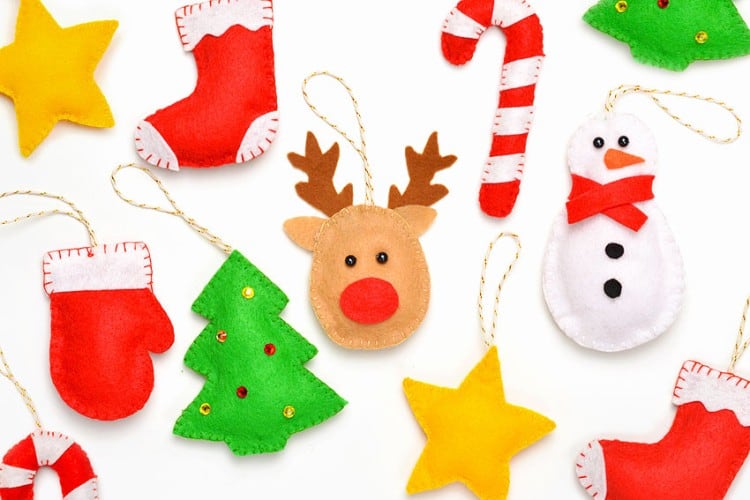 Christmas felt ornaments