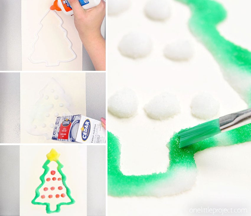 How to Make a Christmas Salt Painting DIY Christmas salt painting