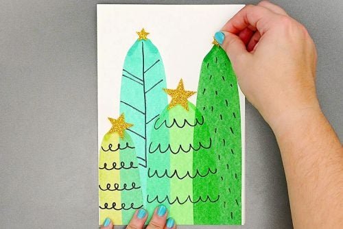 Christmas Squeegee Painting